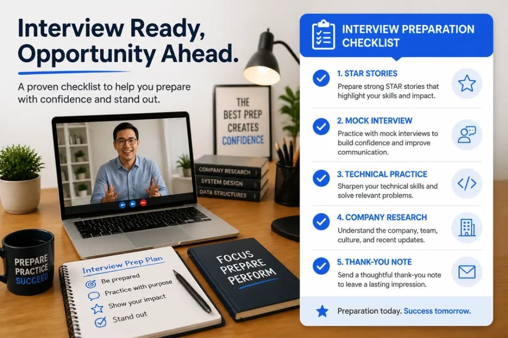 Student interview preparation checklist for summer 2027 internships