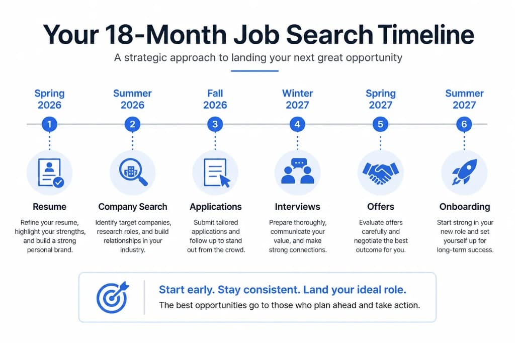 2027 summer internship search timeline for U.S. students