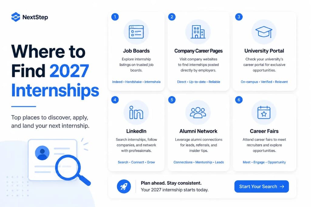Where to find 2027 summer internships across job boards and career sites
