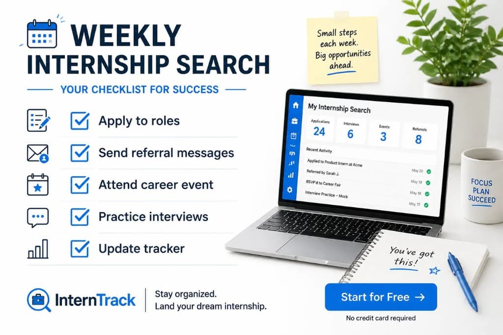 Summer 2027 internship application checklist for students