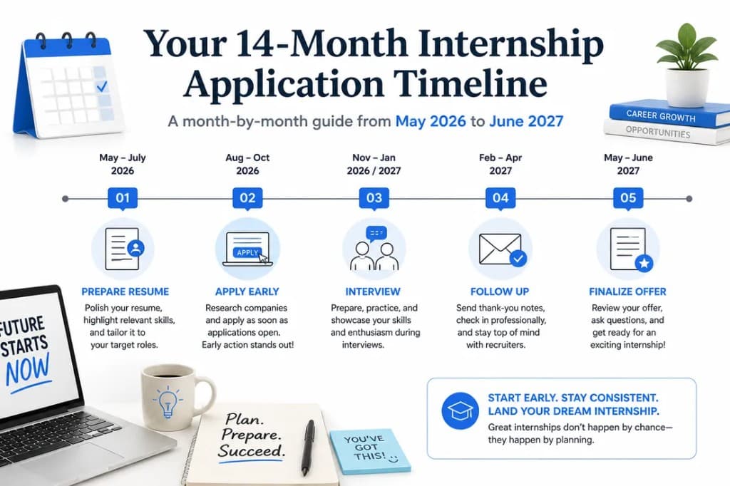 Summer 2027 internship application timeline for U.S. students